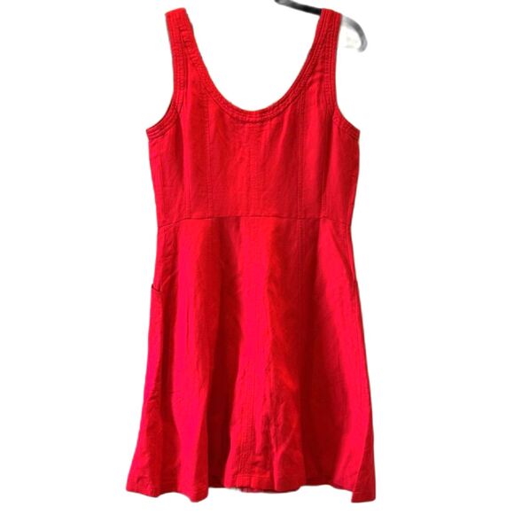 Loft Linen Blend Red Tank Dress - Size - Picture 3 of 6